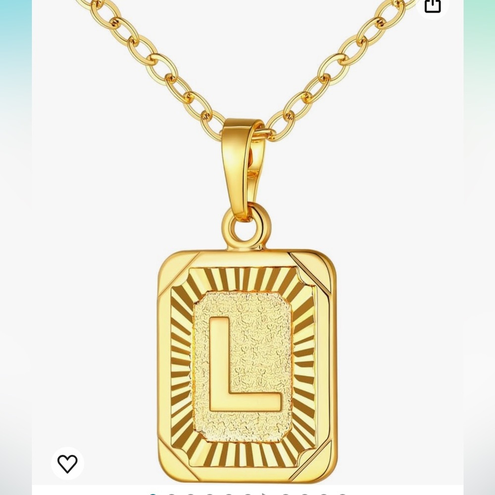❤️Monogram ”L” Pendant Initial Necklace❤️